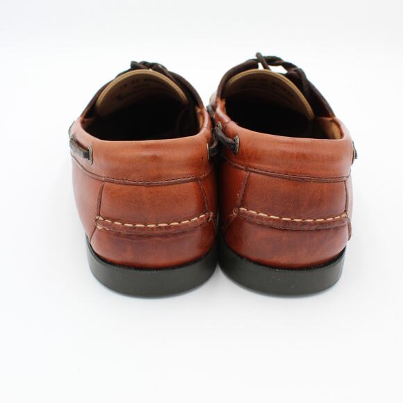 LL Bean Loafer Boat Shoe Mens 12 EE Wide Brown Leather Classic Preppy - Picture 4 of 8